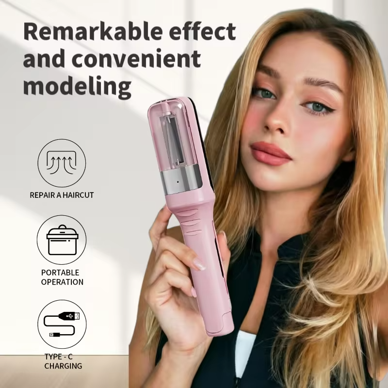 High-Performance Automatic Split End Remover – Rechargeable Hair Trimming Tool